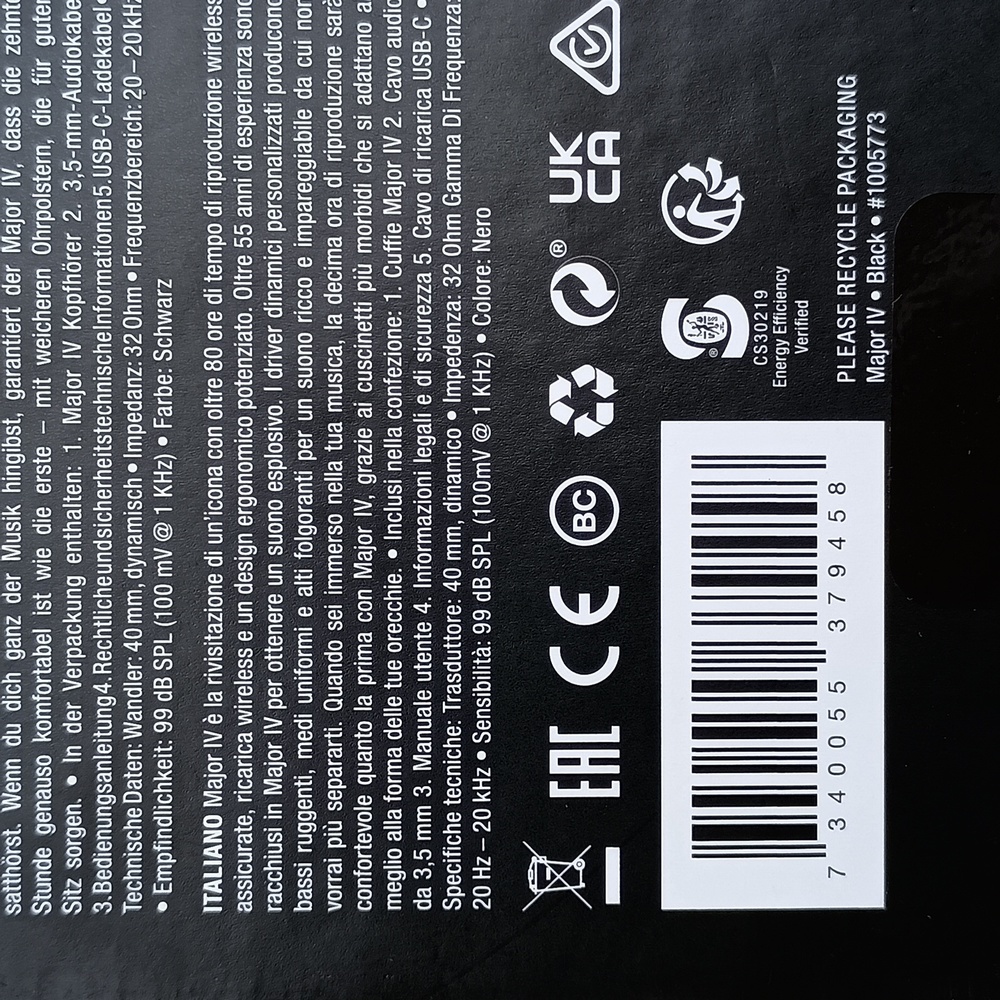 Marshall MAJOR IV Headphones, NEW - Picture 3 of 4